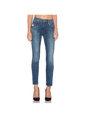 Mother High Waisted Looker Jean Rough it up distressed stretch USA sz 28